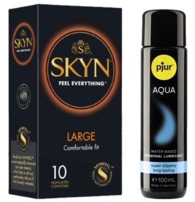 Набор Skyn ​​Large 10 шт. + pjur Aqua 100 мл. SOS13357 фото