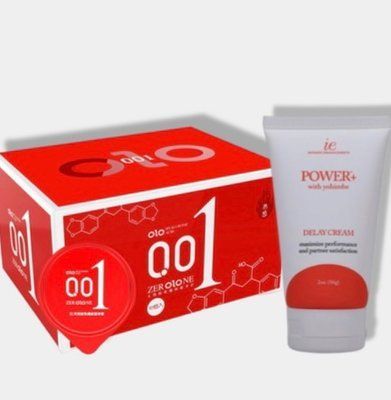 OLO 0.01 ZER Red 10 шт + Пролонгатор Doc Johnson Power Delay Cream 56 г SOS5911 фото