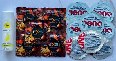 Набір EXS Crazy Cola 5 шт + ONE UltraFeel 5 шт + Лубрикант pjur Woman Vegan 30 мл SOS3538 фото