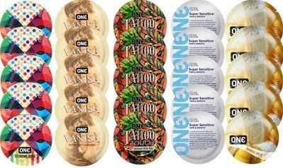 Набір з 25 шт One Extreme ribs + ONE 𝐕𝐀𝐍𝐈𝐒𝐇 + ONE Tattoo Touch + 𝐎𝐍𝐄 𝐒𝐮𝐩𝐞𝐫 𝐒𝐞𝐧𝐬𝐢𝐭𝐢𝐯𝐞 + ONE Banana Split SOS8235 фото