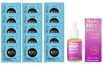 Комплект EXS Air Thin 15 шт + Love To Love Make Me Quiver SOS14789 фото