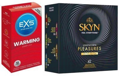 Набор с SKYN Pleasures, 42 шт + EXS Warming, 12 шт SOS7938 фото