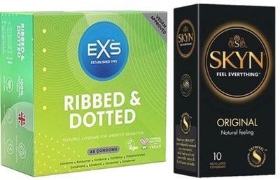 Набор с SKYN Original 10 штук + EXS Ribbed & Dotted 48 шт SOS7889 фото