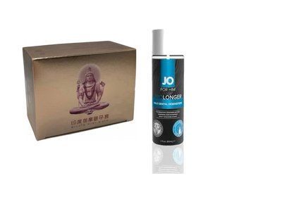 OLO Gold Budda 10 шт.+ Пролонгувальний спрей System JO Prolonger Spray with Benzocaine (60 мл) SOS6586 фото