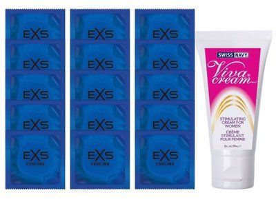 Комплект EXS Cooling 15 шт + Swiss Navy Viva Cream 59 мл SOS14559 фото