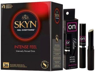 Набор из SKYN Intense Feel (36 шт) + бальзам для клитора Sensuva - ON Arousal Balm for Her SOS9846 фото