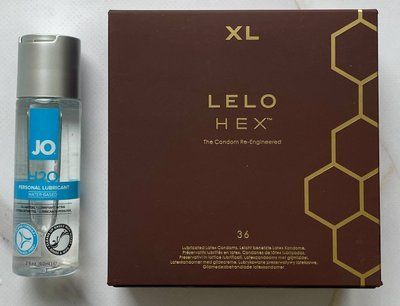 Комплект LELO HEX Respect XL 36 шт + Лубрикант System JO H2O ORIGINAL (60 мл) SOS2988 фото