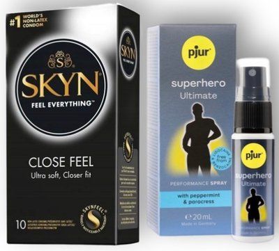 Набор из SKYN Close Feel (10 шт) + Пролонгатор pjur Superhero Ultimate Spray (20 мл) SOS8936 фото