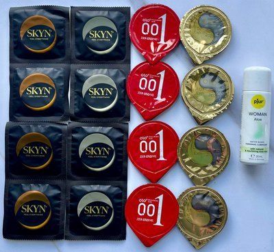 Набір з 16 штук Olo, Skyn + лубрикант pjur Woman Aloe (30 мл) SOS4038 фото