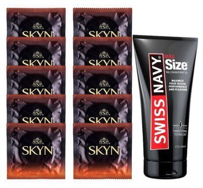 Комплект Skyn Warming 10 шт + Swiss Navy Max Size Gel (150 мл) SOS14459 фото