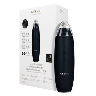 Мікродермабразійний пристрій для видалення чорних цяток GESKE MicroDermabrasion Blackhead Remover 7в1 black HB0566 фото