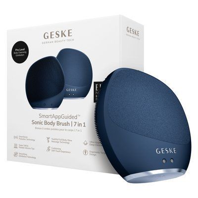 Ультразвукова щітка для тіла та інтенсивний пілінг GESKE Sonic Body Brush&Intensive Exfoliator 7в1 midnight HB0356 фото