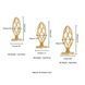 Анальна пробка LOCKINK SEVANDA Hollow Spiral Golden Metal Anal Plug - S size SX0882 фото 4