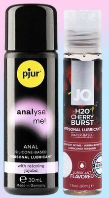 Набір лубрикантів pjur analyse me! Relaxing jojoba silicone 30 мл + System JO Cherry Burst (30 мл) LB595 фото