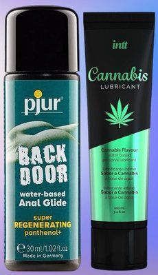 Набір лубрикантів pjur backdoor Regenerating 30 мл + Intt Cannabis (100 мл) LB446 фото
