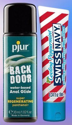 Набір лубрикантів pjur backdoor Regenerating 30 мл + Swiss Navy Cooling Peppermint 10 мл LB546 фото