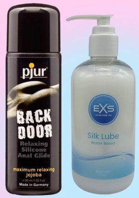Набір лубрикантів pjur backdoor anal Relaxing jojoba silicone 30 мл + EXS Aloe vera silk lube 250 мл LB845 фото