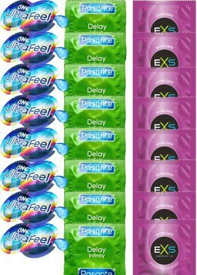 Набор 24 шт 𝐎𝐍𝐄 𝐔𝐥𝐭𝐫𝐚𝐅𝐞𝐞𝐥 + Delay Infinity + EXS EXTRA SAFE SOS7443 фото