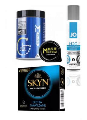 Набір лубрикант System JO, Muaisi 002 12 штук + Skyn ​​Extra Lube 3 шт SOS12 фото