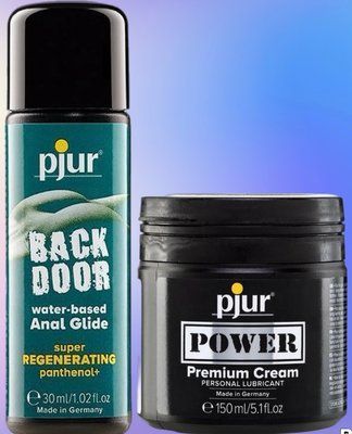 Набір лубрикантів pjur backdoor Regenerating 30 мл + pjur POWER Premium Cream 150 мл LB496 фото