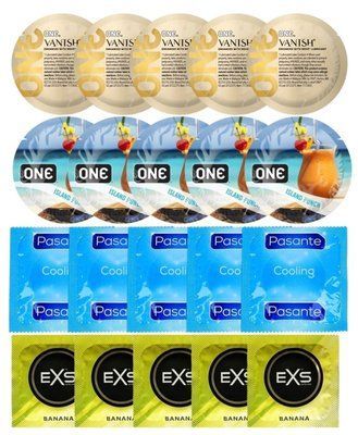 Набір 20 шт ONE 𝐕𝐀𝐍𝐈𝐒𝐇 𝐇𝐲𝐩𝐞𝐫𝐭𝐡𝐢𝐧 + ONE Island Punch + Pasante Cooling + EXS Banana SOS7242 фото