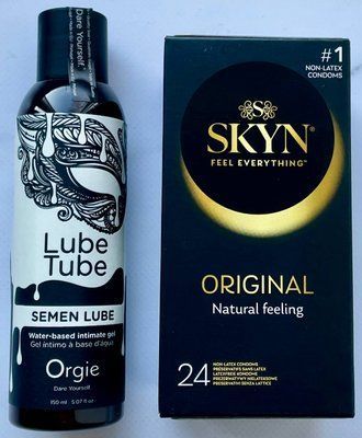 Набор SKYN Original 24 шт. - Лубрикант SEMEN LUBE intimate gel, 150 мл Orgie SOS3339 фото