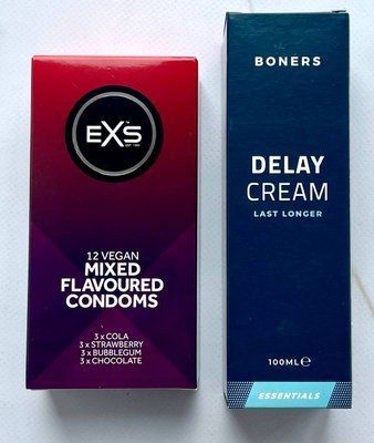 Комплект EXS Mixed Flavoured 12 шт - Пролонгатор Boners Delay Cream SOS3639 фото