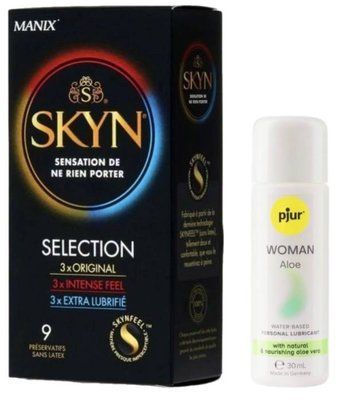 Комплект Skyn ​​Selection 9 шт + Pjur Woman Aloe 30 мл SOS13158 фото