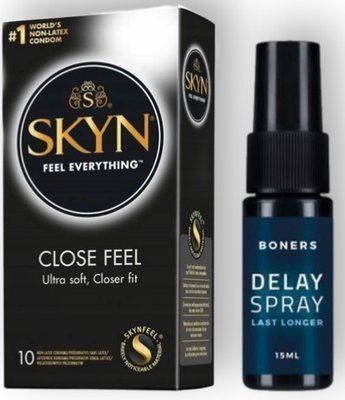 Набор из SKYN Close Feel (10 шт) + Пролонгатор Boners Delay Spray (15 мл) SOS8937 фото