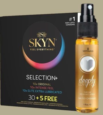 Комплект Skyn ​​Selection 30 шт + 5 из 5 Senses , 35 шт + Спрей Sensuva Deeply Love You Salted Caramel (29 мл) SOS5505 фото