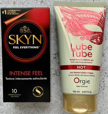 Набір SKYN Intense Feel 12 шт + ORGIE LUBE TUBE HOT (150мл) SOS1092 фото