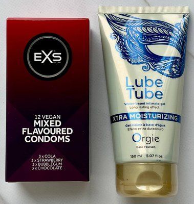 Набір EXS Mixed Flavoured 12 шт + Лубрикант LUBE TUBE XTRA, 150 мл ORGIE SOS3240 фото