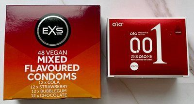 Набір OLO 001 Збуджуючі з розігріваючим ефектом 10 шт - EXS Mixed Flavoured 48 шт SOS3189 фото