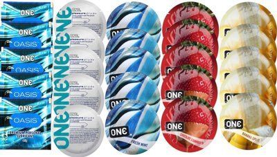 Набор из 25 шт One Oasis Premium + ONE Plus + ONEFreshMint + ONEChocolateStrawberry + ONEBanana SOS8489 фото