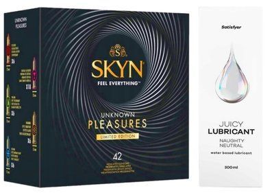 Комплект Лубрикант Satisfyer Juicy Lubricant Naughty Neutral 300 мл + SKYN Pleasures 42 шт SOS12758 фото