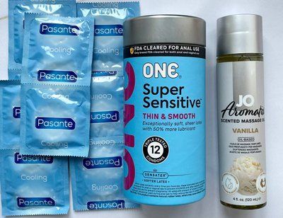Комплект 22 шт ONE Super Sensitive - Pasante Cooling + System JO Aromatix Vanilla 120 мл SOS1688 фото