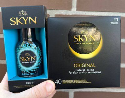 SKYN ORIGINAL &ndash; 40 шт та Лубрикант SKYN AQUA FEEL &ndash; 80 мл SOS593 фото