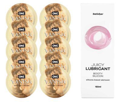 Комплект ONE 𝐕𝐀𝐍𝐈𝐒𝐇 10 шт. + Лубрикант Satisfyer Juicy Lubricant Booty Silicon (150 мл) SOS12156 фото