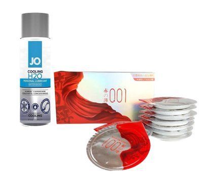OLO Red & Silver &mdash; 10 шт та Лубрикант System JO H2O &mdash; COOLING (60 мл) SOS843 фото