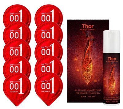 Комплект OLO Warming 001 10 шт + Nuei THOR Intense Pleasure Gel (50 мл) SOS14410 фото
