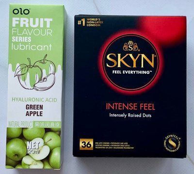 Комплект SKYN Intense Feel 36 шт + Гель-лубрикант яблуко 120 мл OLO SOS3739 фото