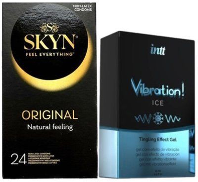 Набор из SKYN ORIGINAL 24 шт. + Жидкий вибратор Intt Vibration Ice (15 мл) SOS9997 фото