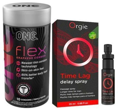 Набор из 10 шт ONE Flex графен+Пролонгатор Time Lag, 25 мл. ORGIE SOS9287 фото