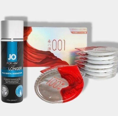 OLO Red Silver 10 шт + Пролонгатор System JO Prolonger Spray with Benzocaine (60 мл) SOS5962 фото