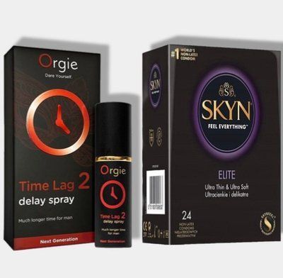 SKYN Elite 24 шт + Пролонгатор TIME LAG 2, 10 мл SOS5755 фото