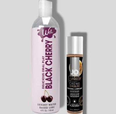 Wet Oral Play Black Cherry (118 мл) + JO GELATO CremeBrulee (30 мл) LB895 фото