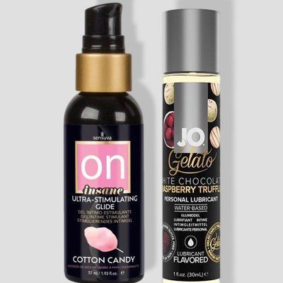 Sensuva Ultra-Stimulating On Insane Cotton Candy (57 мл) + System JO GELATO White Chocolate Raspberry (30 мл) LB109 фото