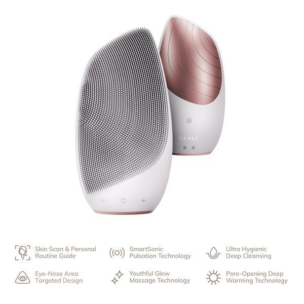 Электронная звуковая термо щетка для лица GESKE Sonic Thermo Facial Brush 6в1 starlight HB0077 фото