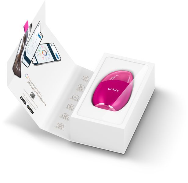 Масажер для обличчя GESKE Cool&Warm Eye and Face Massager 7в1 magenta HB0289 фото