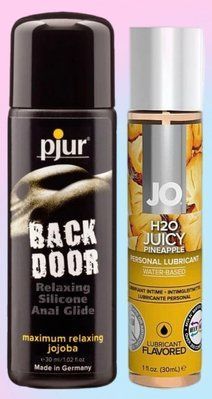 Набір лубрикантів pjur backdoor anal Relaxing jojoba silicone 30 мл + System JO Juicy Pineapple (30 мл) LB696 фото